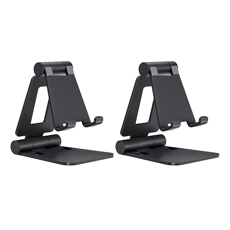 JORDAN&JUDY Lot de 2 supports pour téléphone réglables en aluminium noir