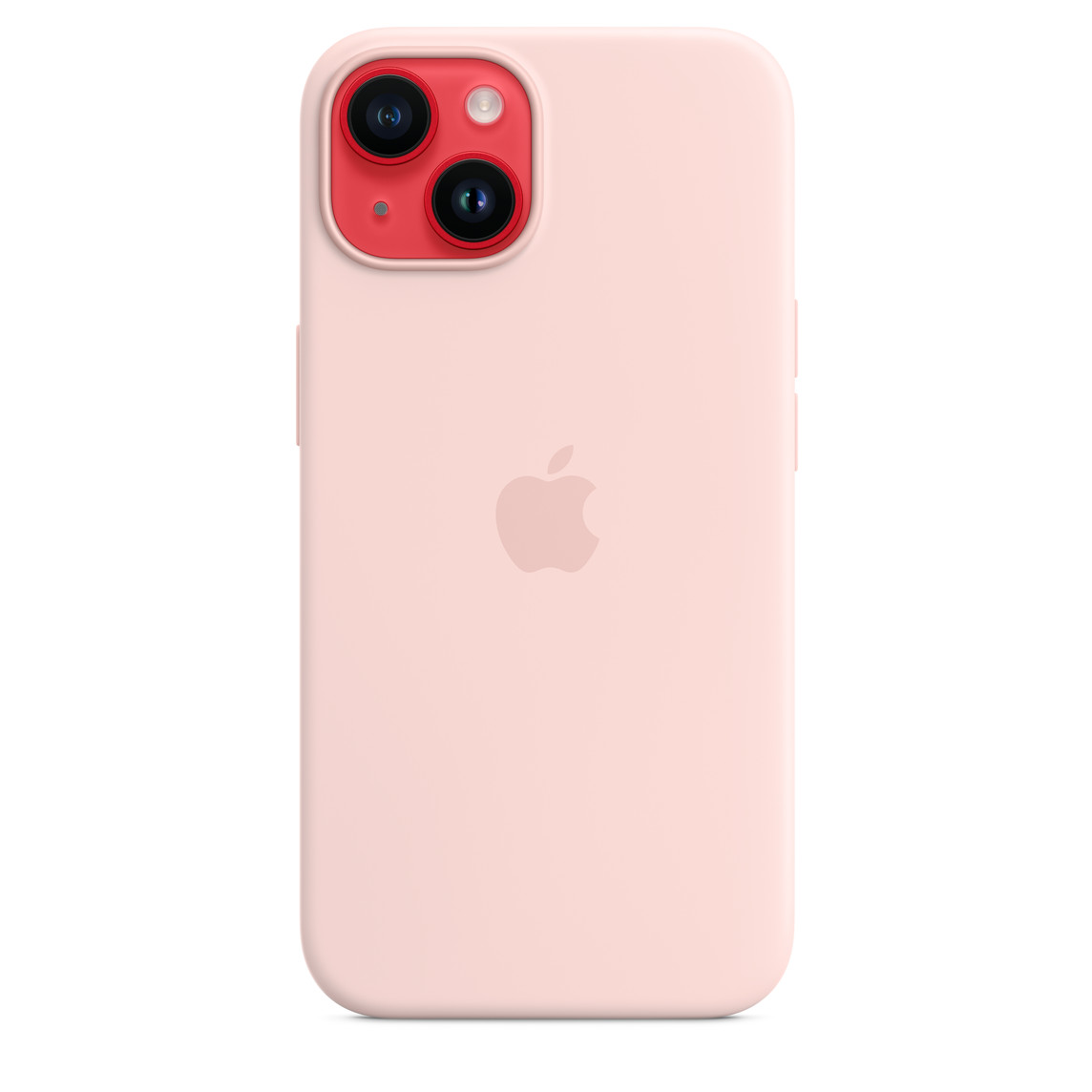 Apple coque en silicone avec MagSafe pour iPhone 14 - Rose craie