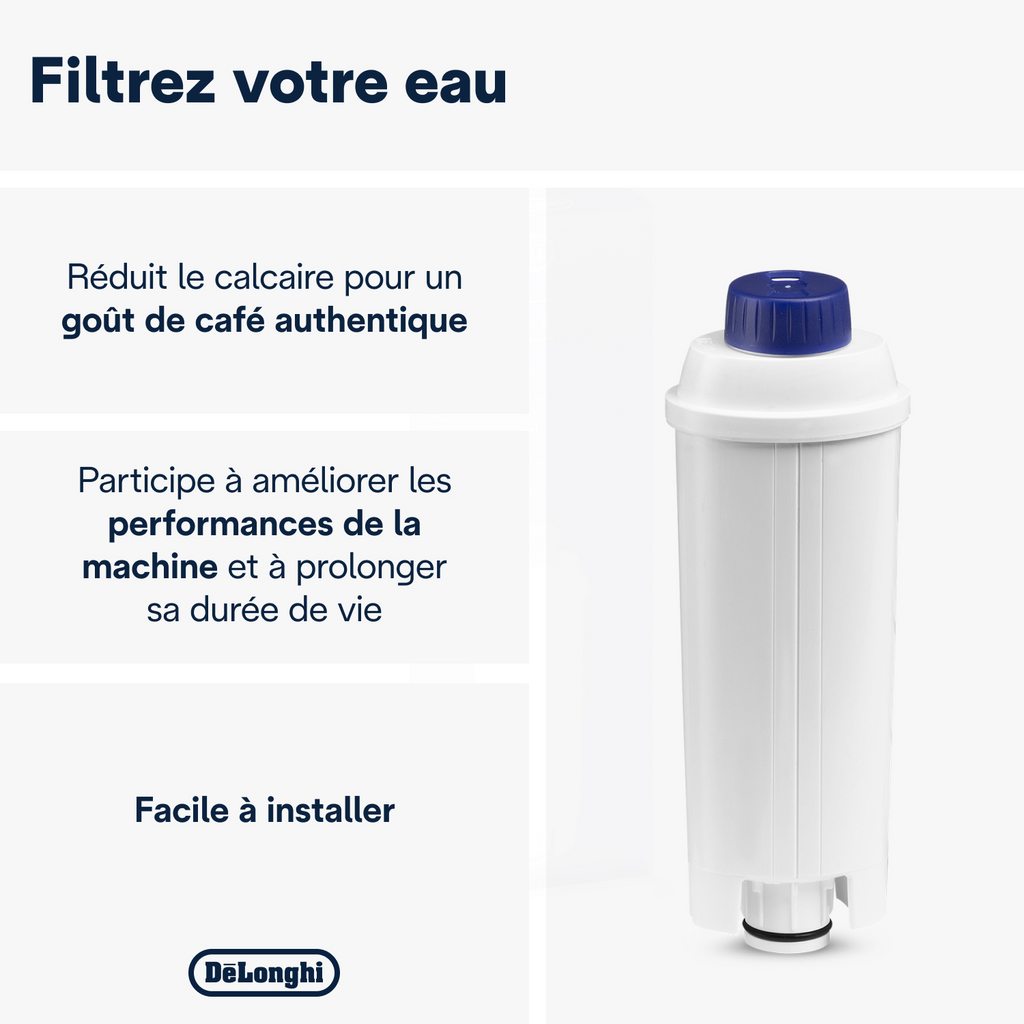 DELONGHI Accessoires Café, Filtre à Eau Adoucisseur, DLSC002, Blanc