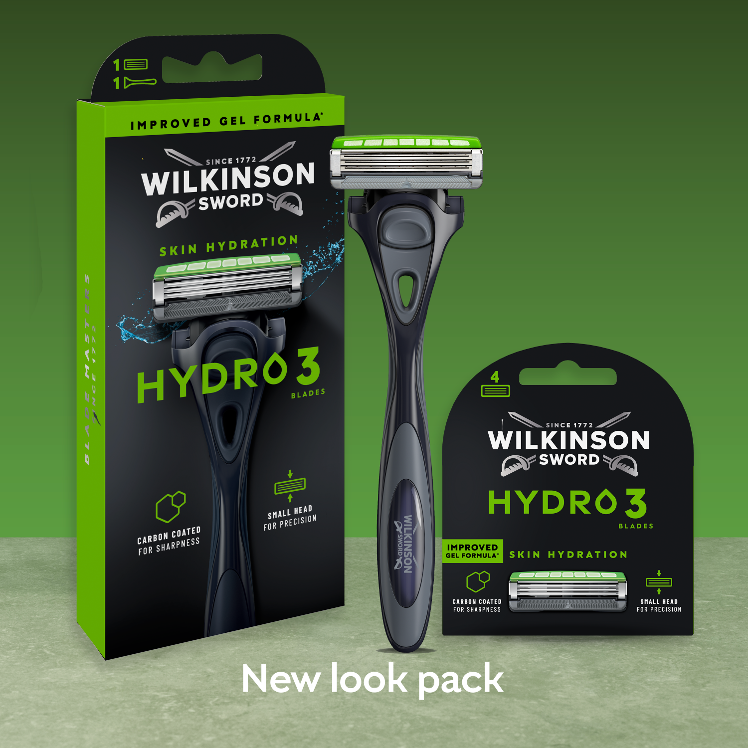 WILKINSON SWORD Hydro 3 - Lames de Rasoir Pour Homme - 4 Recharges