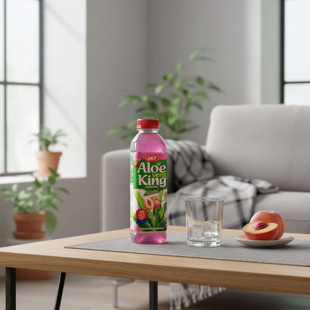 OKF Boisson à l’aloe vera saveur pêche - 20 x 500 ml
