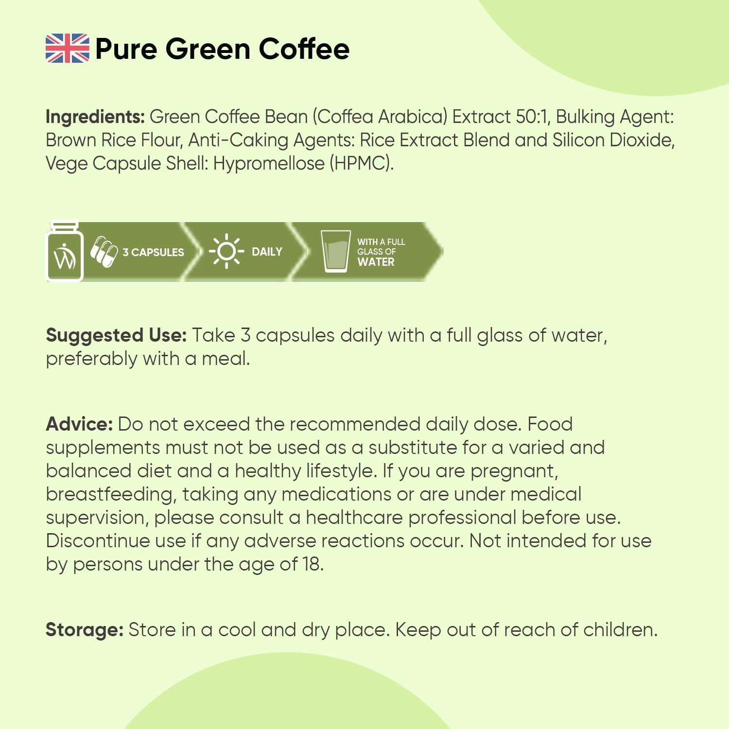 WeightWorld Café vert Pur 21000 mg 90 gélules