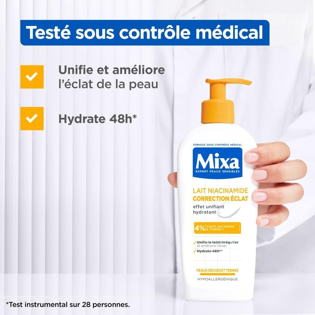 Mixa Lait Correcteur Éclat Niacinamide 250 ml