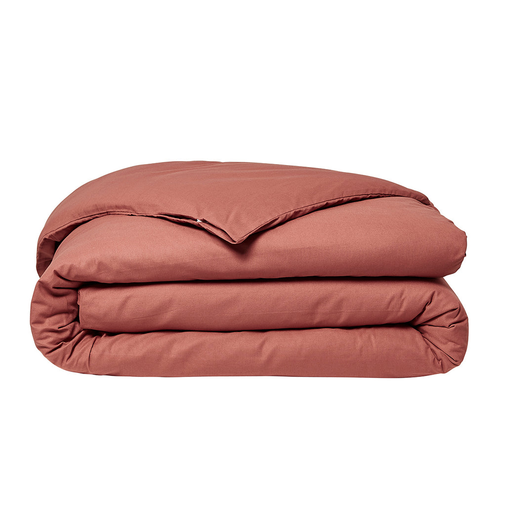 TODAY Essential Housse de couette en coton terracotta - 220 x 240 cm