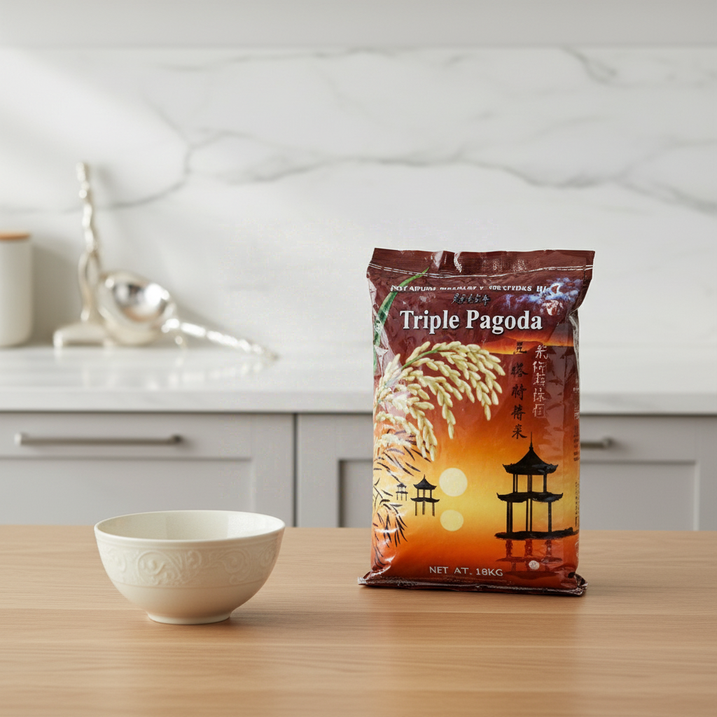 Triple Pagoda Riz Jasmin à grain long - 18 kg