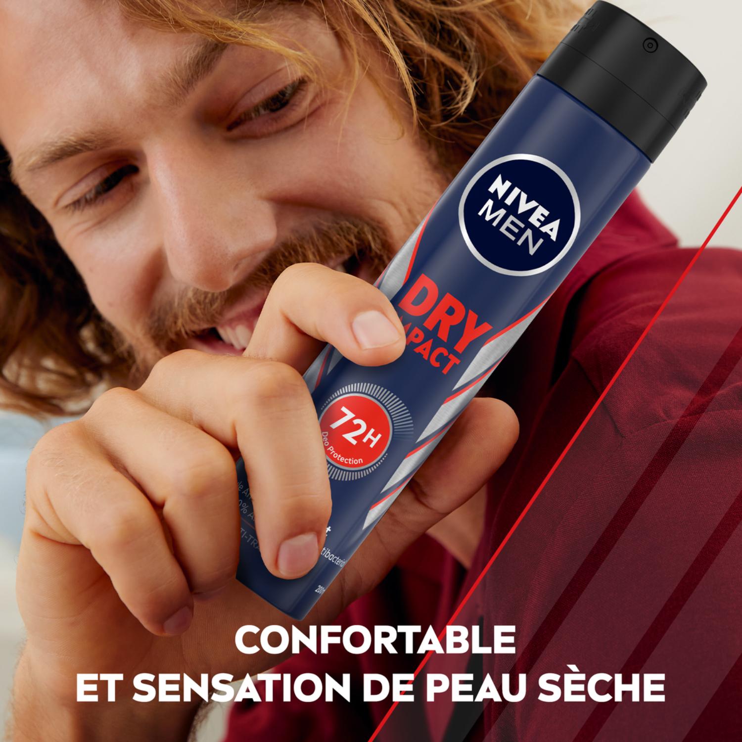NIVEA MEN Déodorant Aisselles Dry Impact Protection 72h Spray 200 ml
