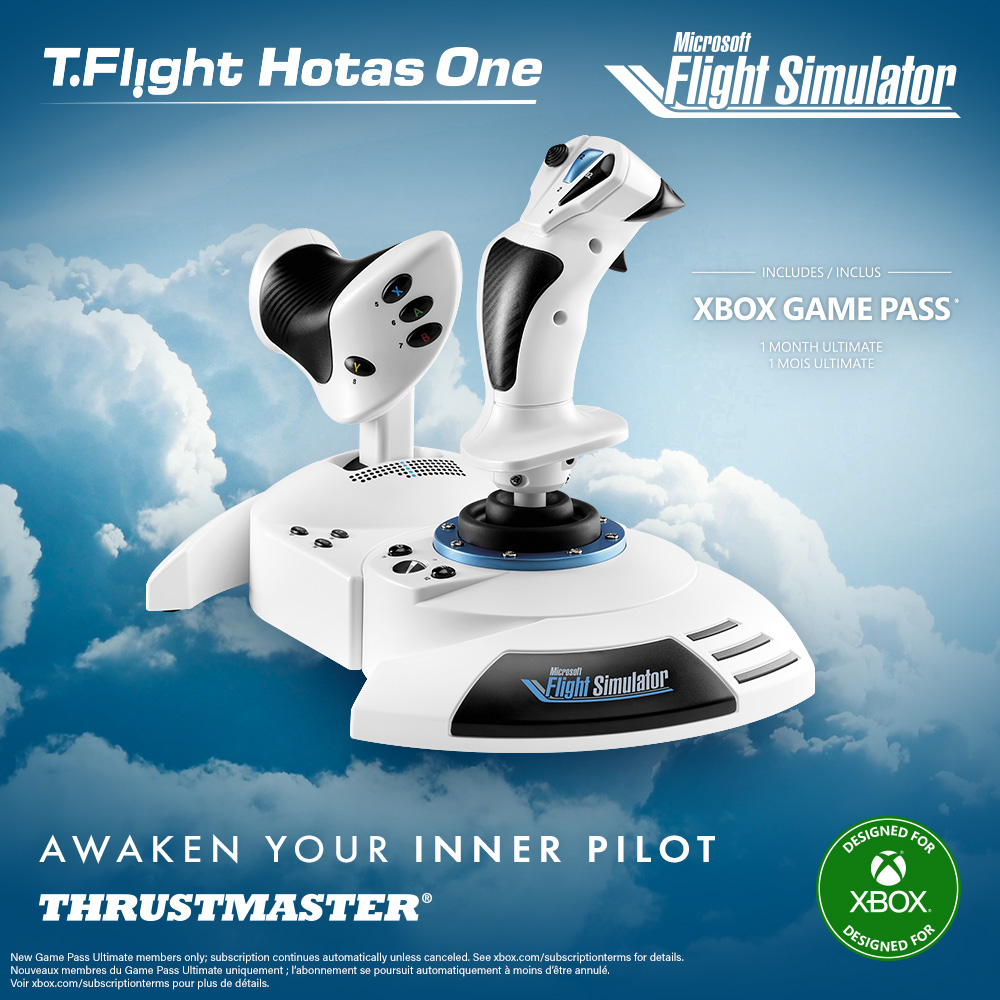 Thrustmaster T.Flight Hotas One Édition Spéciale Microsoft Flight Simulator Manette de vol pour Xbox/PC