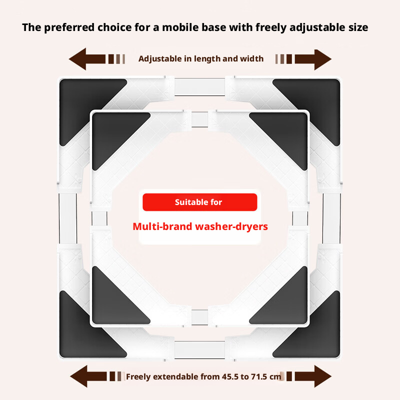 CNTSLNB+ Base de machine + base de superposition pour lave-linge et sèche-linge