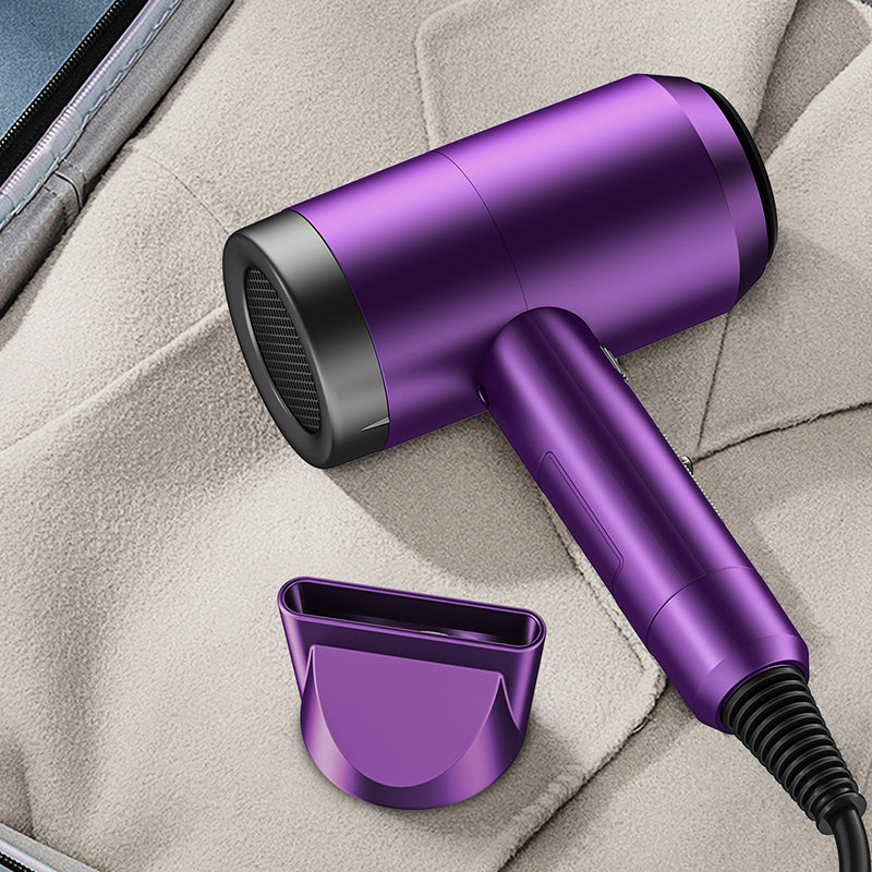 CONFU Sèche-cheveux à haute vitesse 3127 Violet, 2W RPM puissance 1800 W, Haute concentration d'ions négatifs, 2 embouts, Séchage rapide