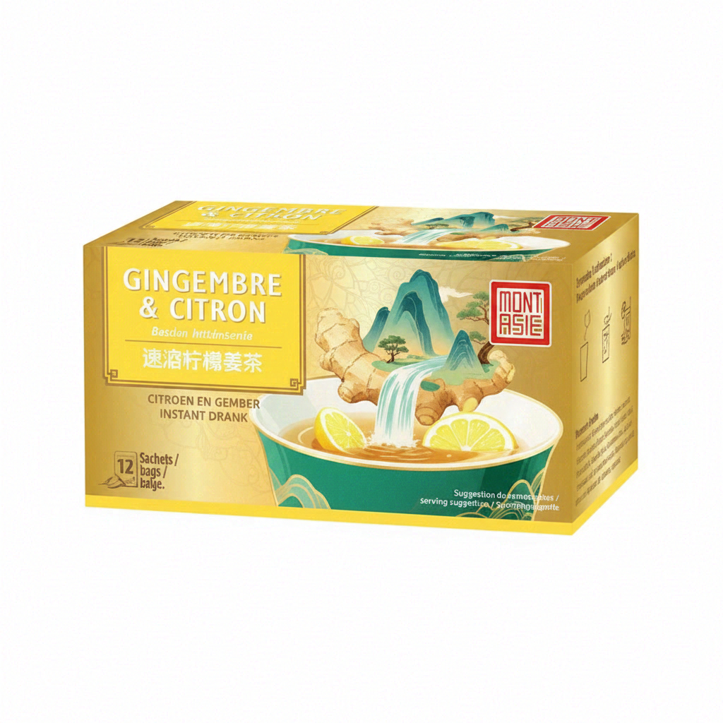 MONT ASIE Boisson instantanée au gingembre et au citron 120g