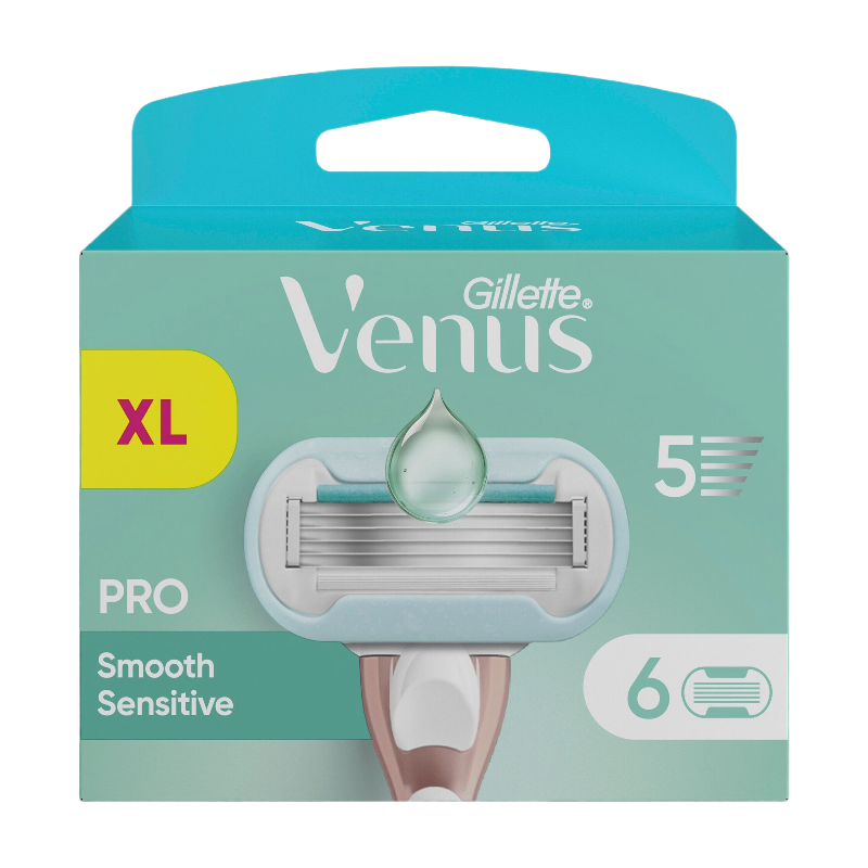 Gillette Venus Pro Smooth Sensitive Recharges de lames de rasoir pour femme - 6 pièces