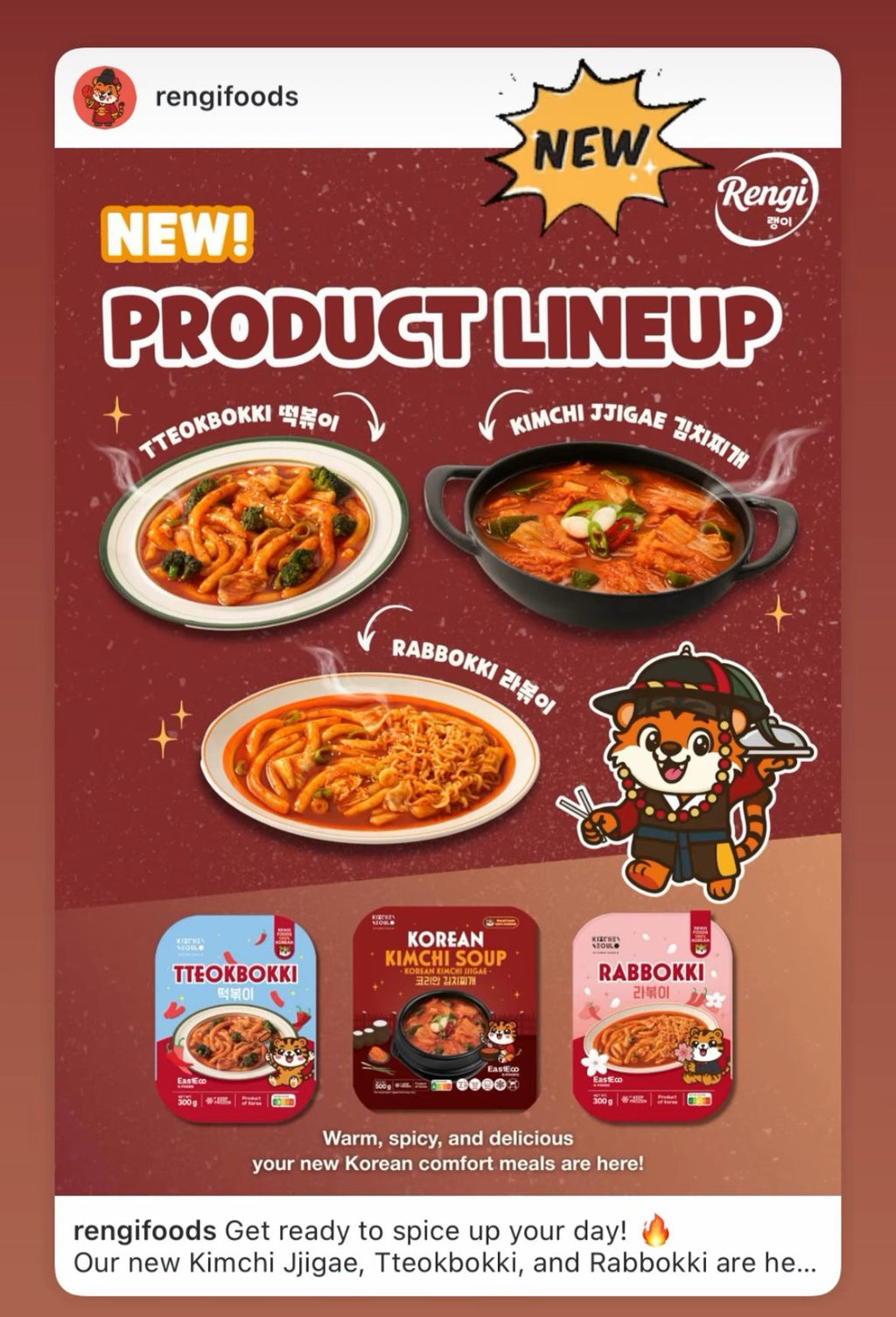 EASTECO Tteokbokki de Rengi - 300 g