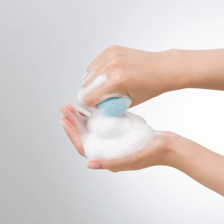 FANCL Boule éponge moussante - Type à 2 couches - Bleu clair - 2 pcs