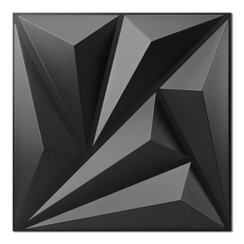 Art3d Panneaux muraux 3D en PVC Premium – Carrelages texturés modernes pour la décoration intérieure et de bureau (30 x 30 cm, Noir, Lot de 20)