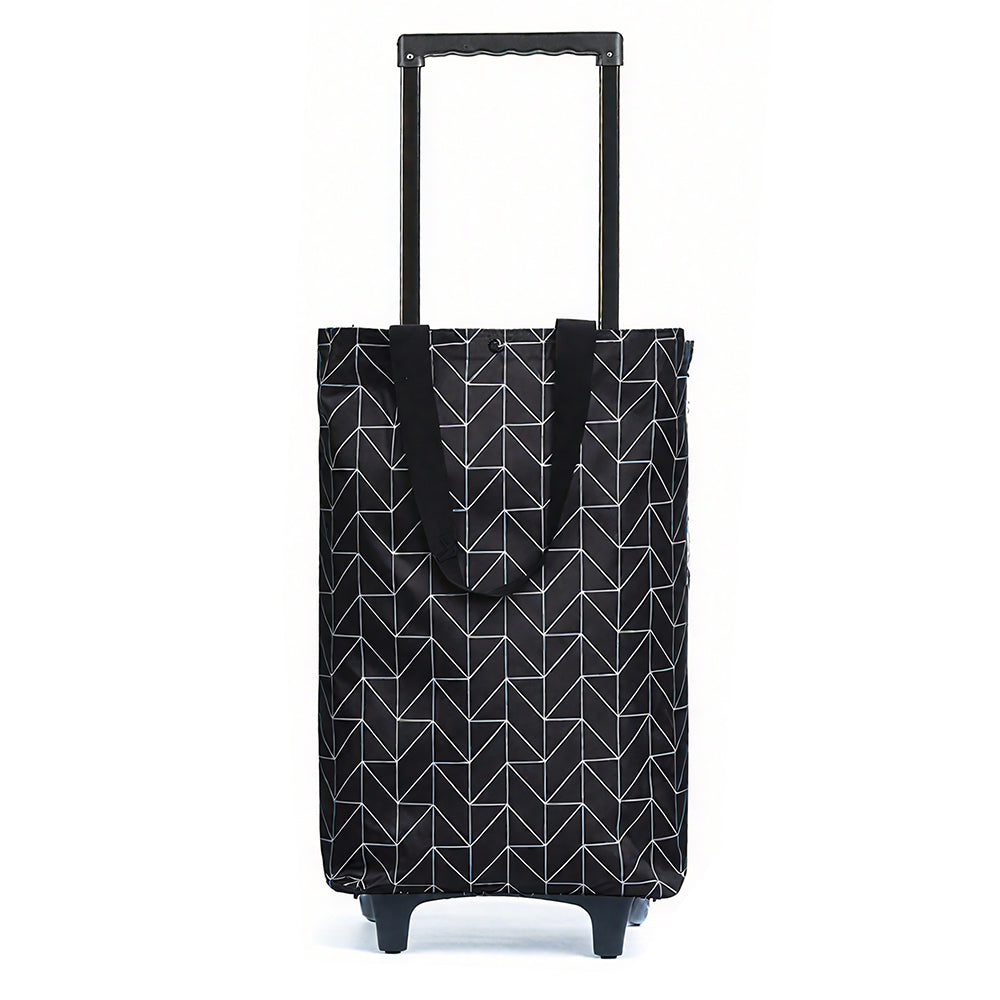 SNSP Chariot de transport à barre de tirage portable, léger et pliable - Noir