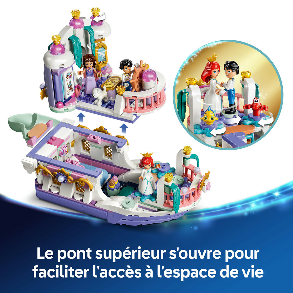 LEGO Disney Princess 43299 Le bateau du mariage royal d’Ariel