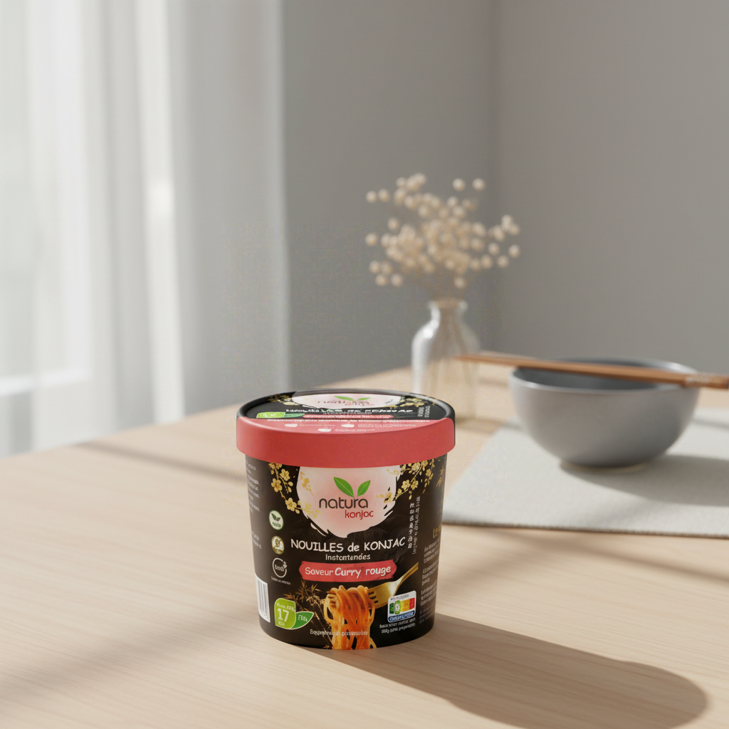 Natura Konjac Nouilles instantanées de konjac curry rouge 162 g