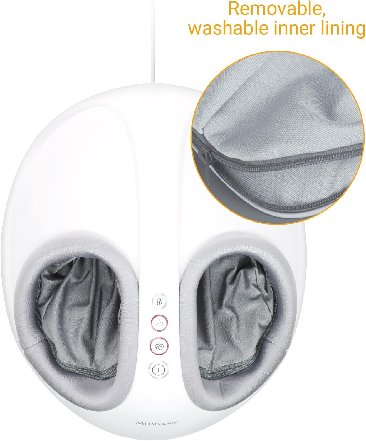 Medisana FM 888 - Appareil de massage des pieds Shiatsu, électrique, fonction de lumière rouge, fonction chauffante, 2 vitesses, massage Shiatsu et compression pour les pieds et la plante des pieds