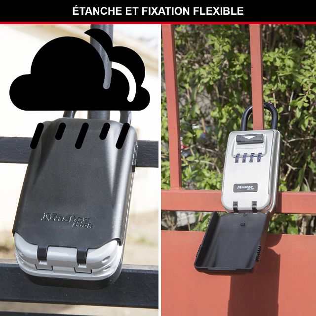 Master Lock Cadenas à combinaison lumineux portable avec anneau de suspension, format moyen 175 x 72 x 52 mm, pour l’extérieur, pour la maison, le bureau, les usines et les véhicules