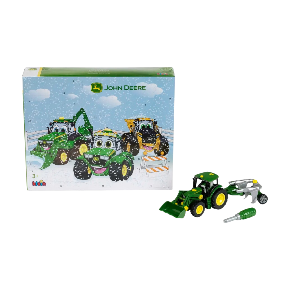 Theo Klein Calendrier de l'Avent John Deere Tracteur 3936 avec Charrue Set de Construction