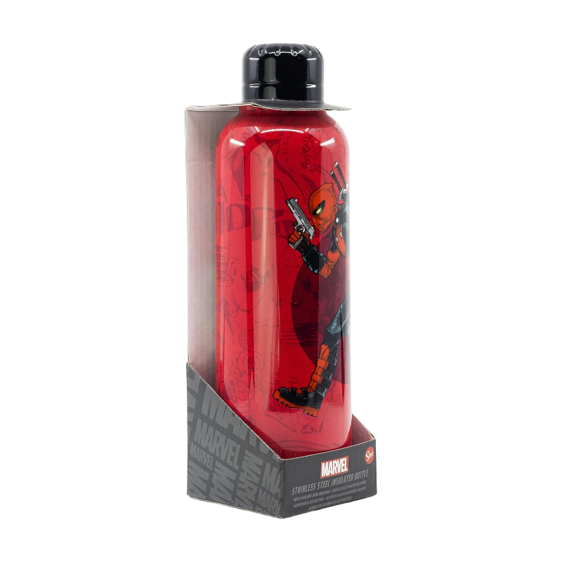 Stor Marvel Gourde isotherme en acier inoxydable motif Deadpool rouge - 515 ml