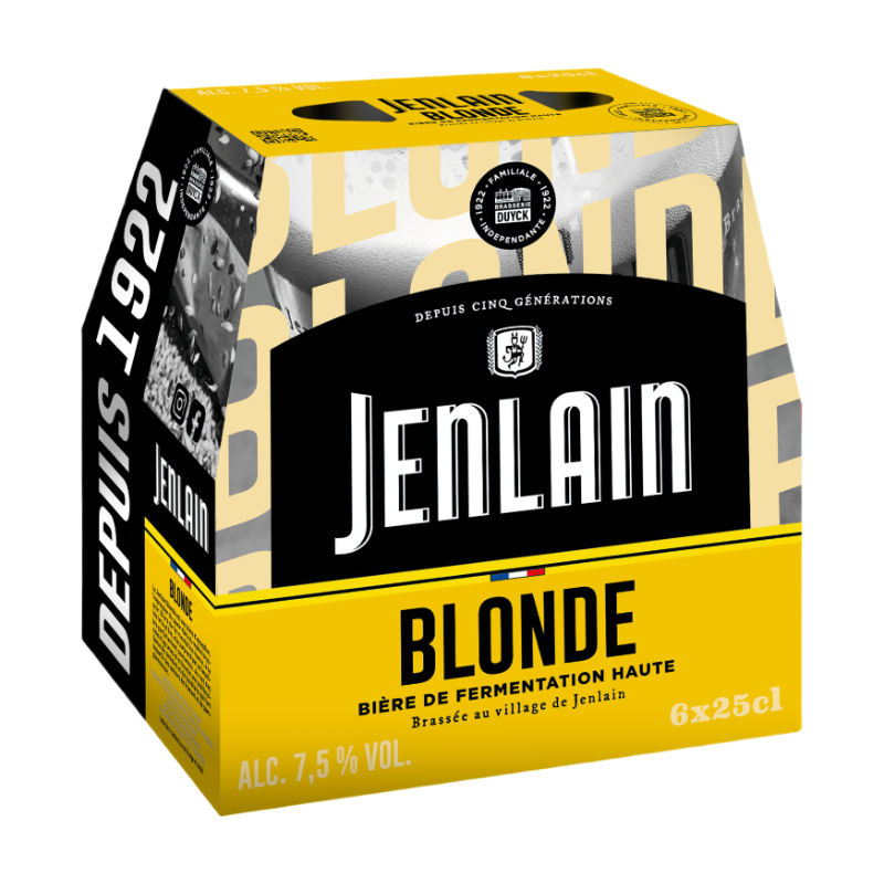 JENLAIN Bière blonde 6,5 % - Pack 6 x 25 cl