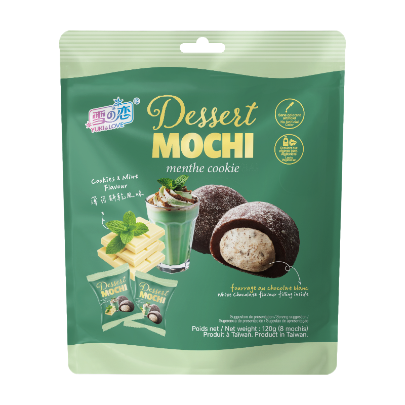 YUKI & LOVE Mochi saveur menthe et chocolat blanc - 120 g