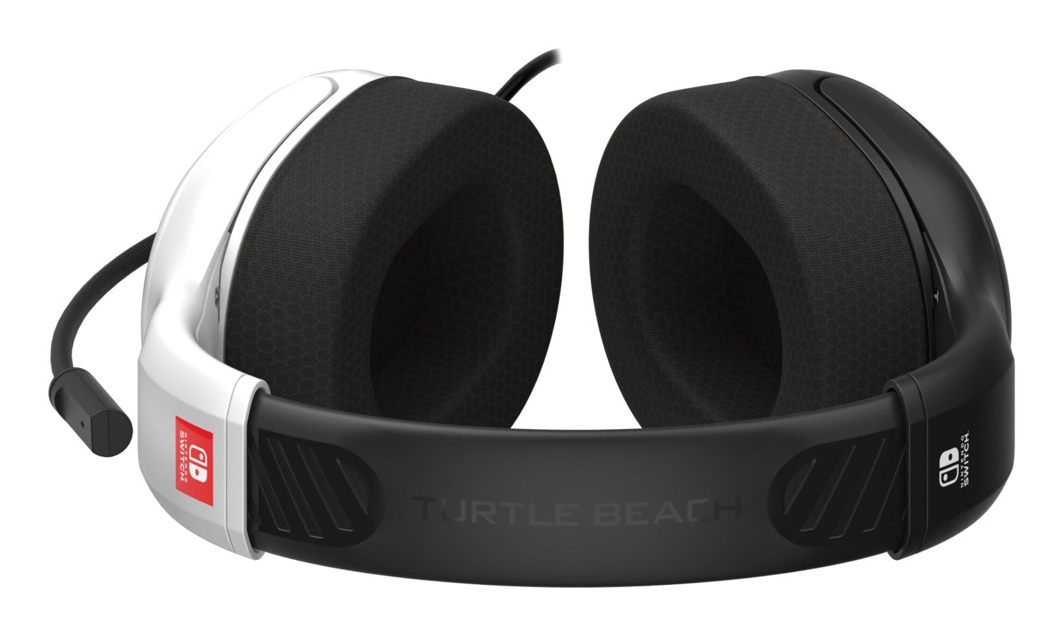 TURTLE BEACH Airlite Fit Casque Gaming Filaire (Prise 3.5mm) - Micro Muet par Basculement - Nintendo Switch, Switch Lite & Switch OLED - Noir/Blanc