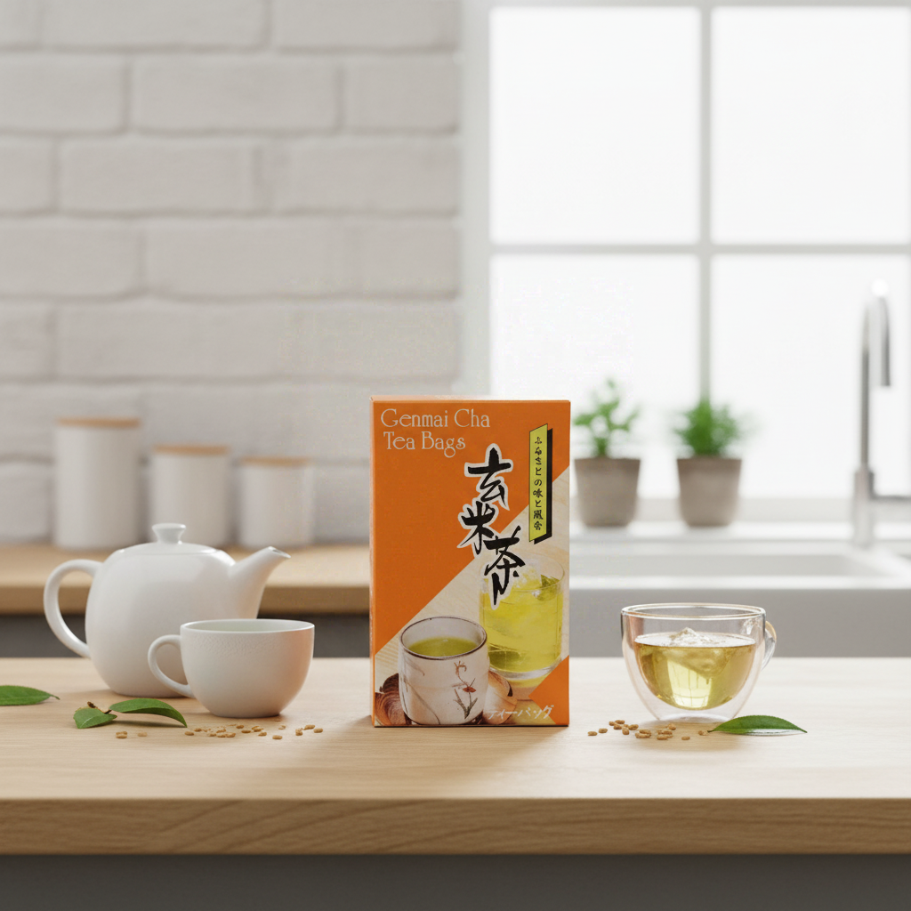 Hamasa YUKI Boîte de 20 sachets de thé vert Genmaicha - 40 g