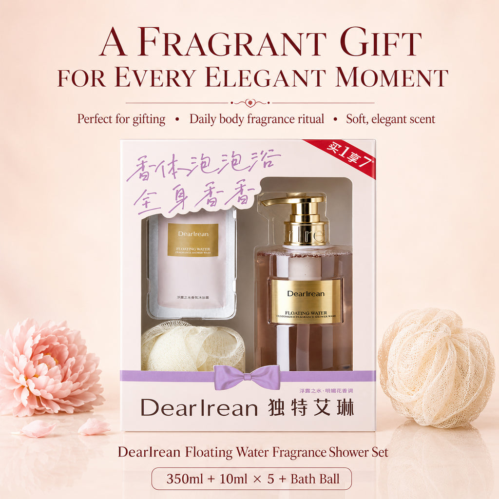 Coffret cadeau de bain flottant glamour parfumé Dear Irean (350 ml + 10 ml × 5 + boule de bain)