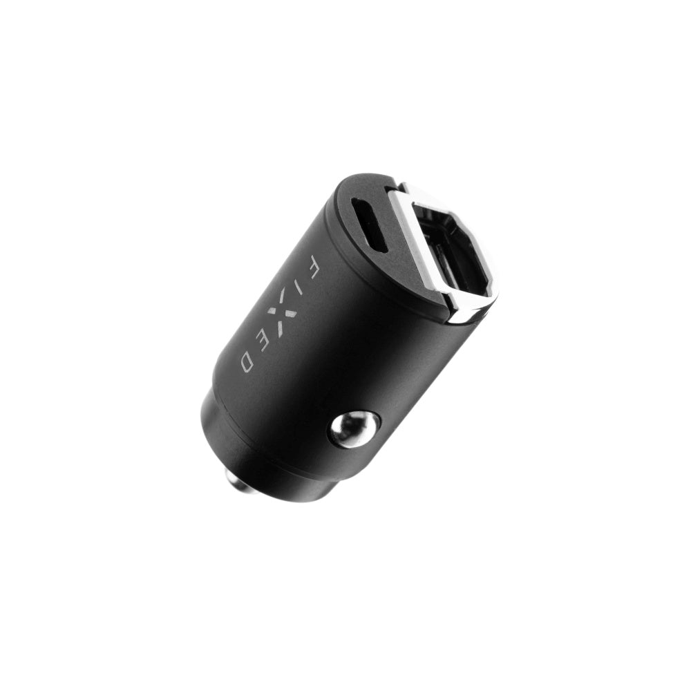 FIXED Chargeur de voiture prise allume-cigare à double port 30 W - Noir