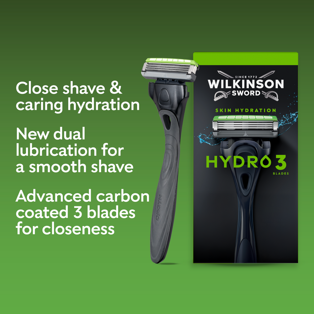 WILKINSON SWORD Hydro 3 - Lames de Rasoir Pour Homme - 4 Recharges