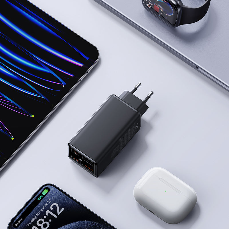 Baseus GaN6 Pro Chargeur rapide Gallium Nitride 2C + 2U 100 W - Noir Stellaire