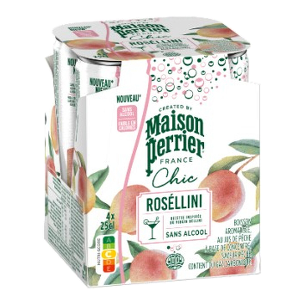 Perrier Chic Rosélini Pack canette fine 4 x 250 ml