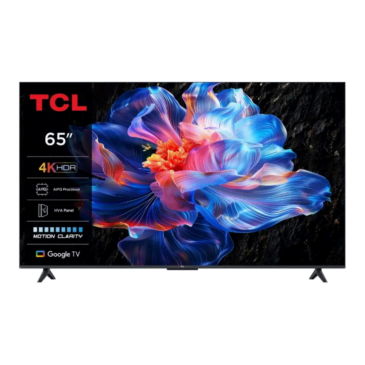 TCL 65P61K Téléviseur 4K UHD 65 pouces Smart TV LED HDR10 Google TV avec commande vocale HDMI 2.1