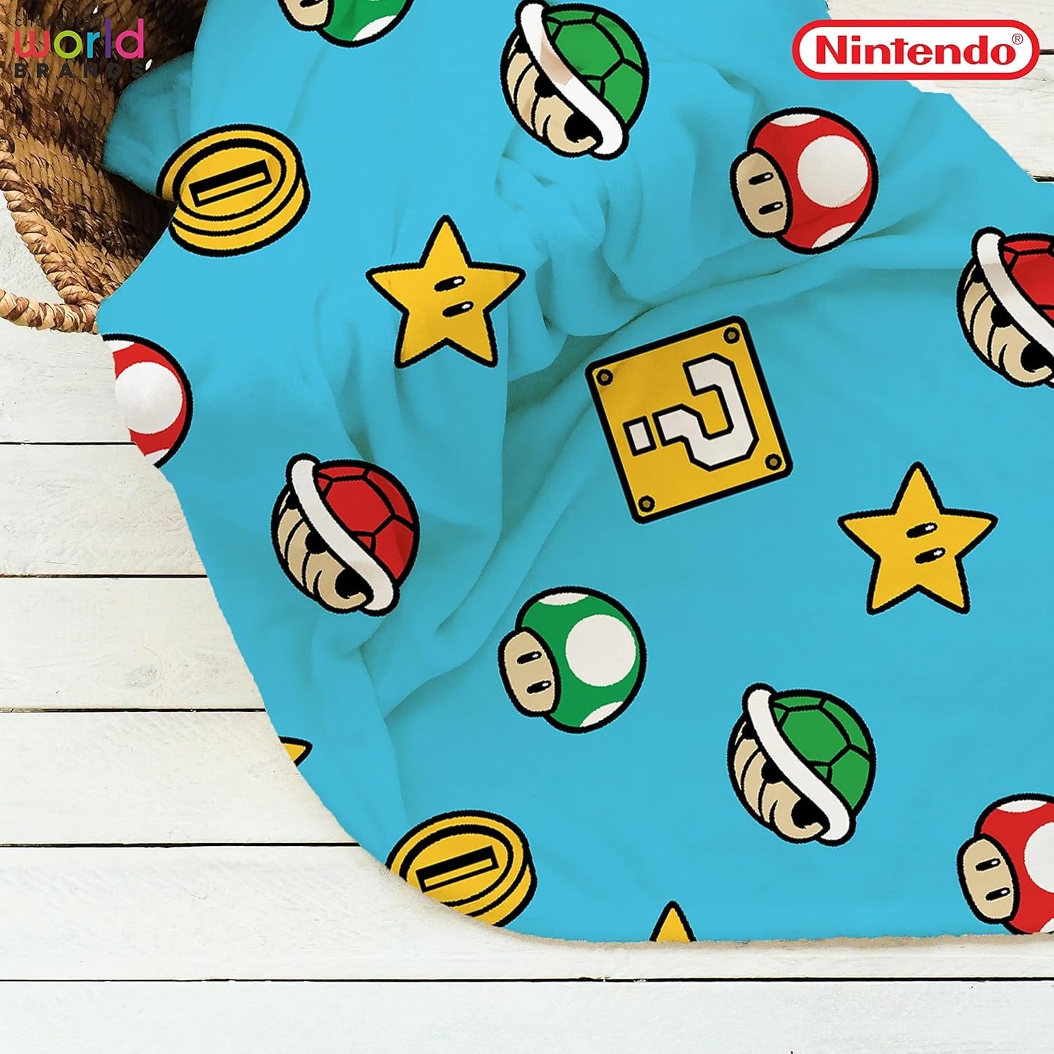 WT&T Couverture polaire sherpa Nintendo Super Mario Mario Kart Drift - 100 x 150 cm, Douce et chaude