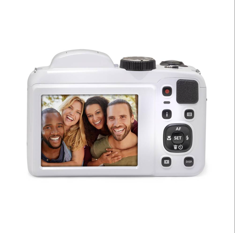 Kodak Appareil photo bridge numérique avec zoom optique 25x, Blanc