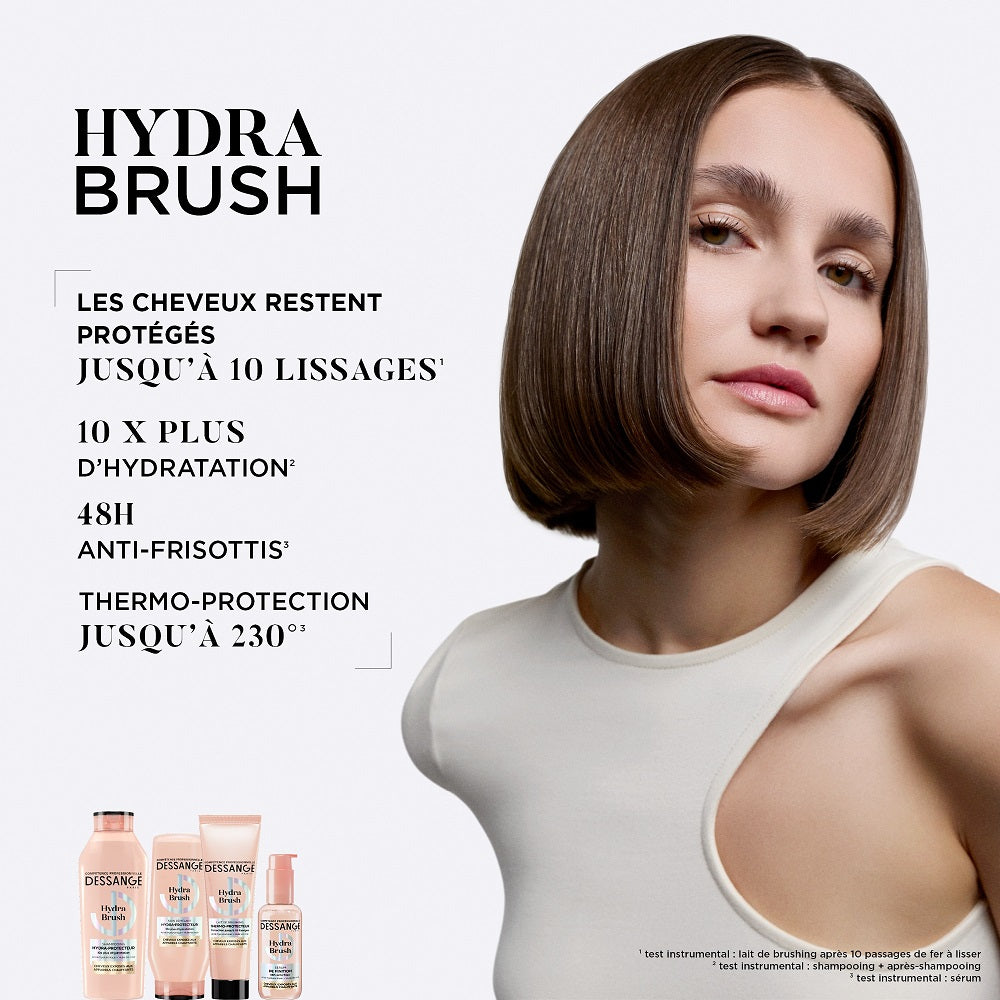 Dessange Hydra Brush Sérum Sans Rinçage Cheveux Exposés aux Appareils Chauffants 110ml