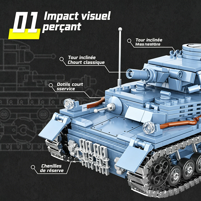 CAYI Type 4 Tankette 869 Pièces Ensemble de Blocs de Construction pour Bricoleurs