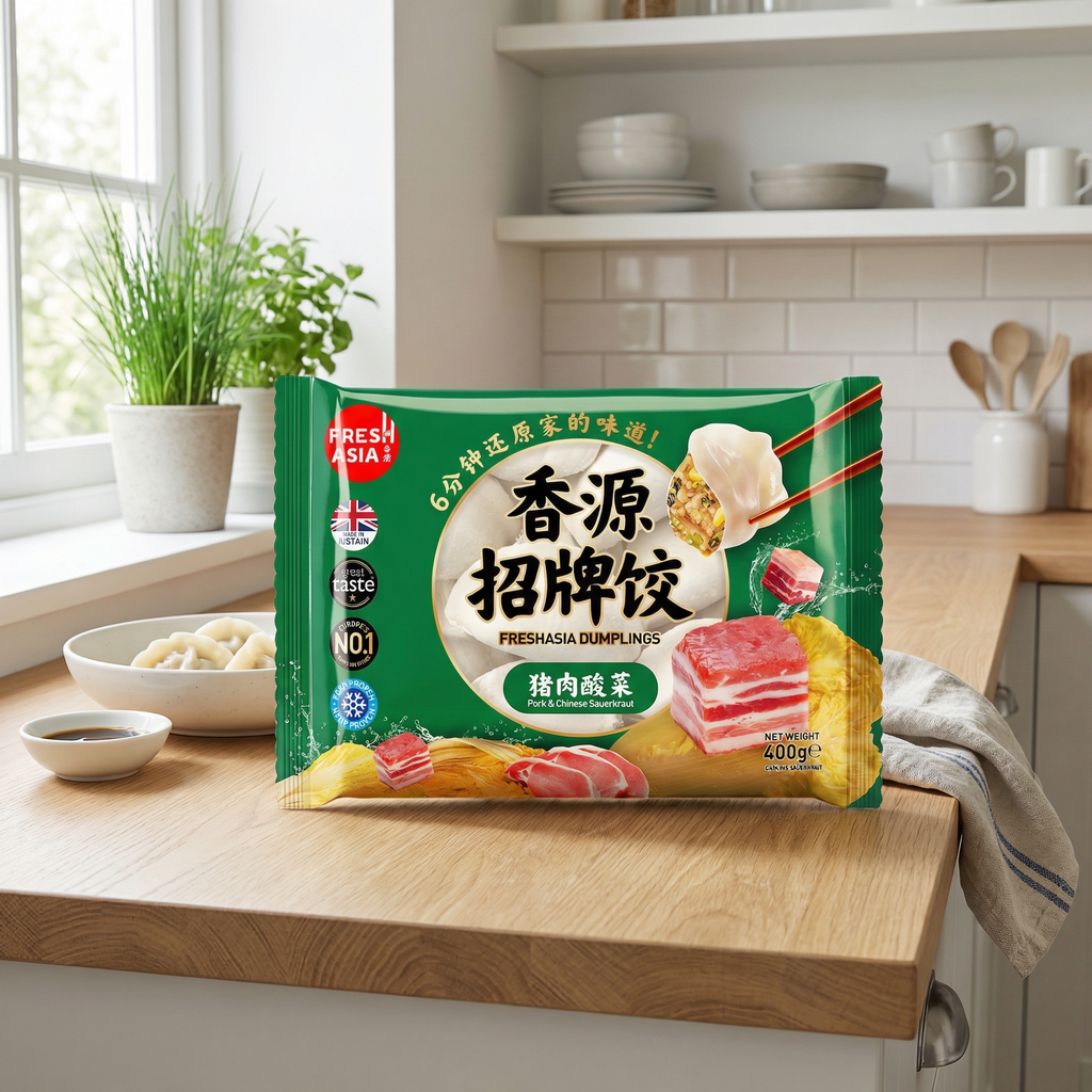 FRESHASIA Raviolis signature au porc et au chou chinois fermenté 400 g