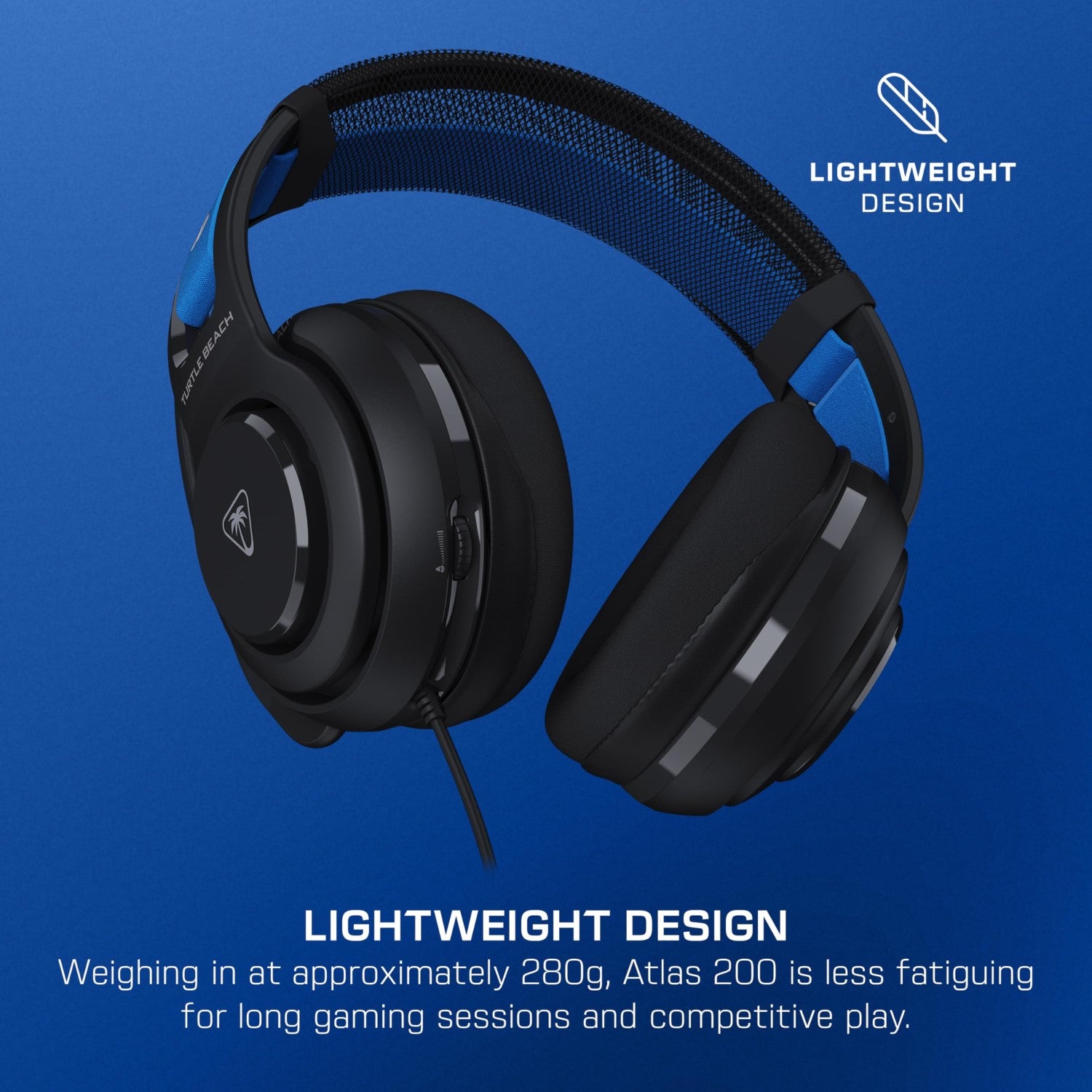 Turtle Beach Atlas 200 Playstation Casque Gaming Filaire (Prise Jack 3,5 mm) - Micro Flip-to-Mute - PS5 & PS4 - Noir