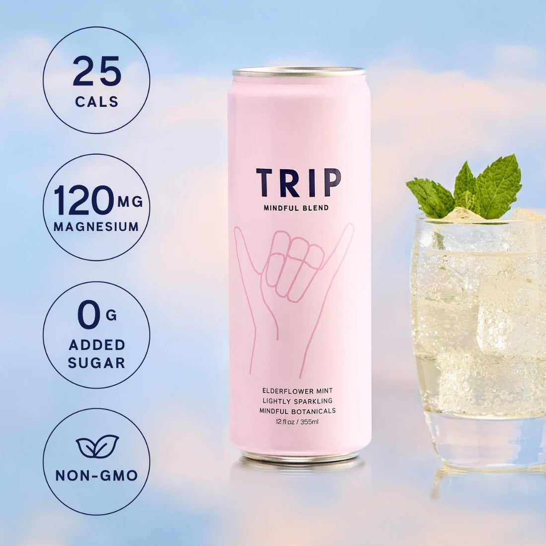 TRIP fleur de sureau-menthe can 33cl x12