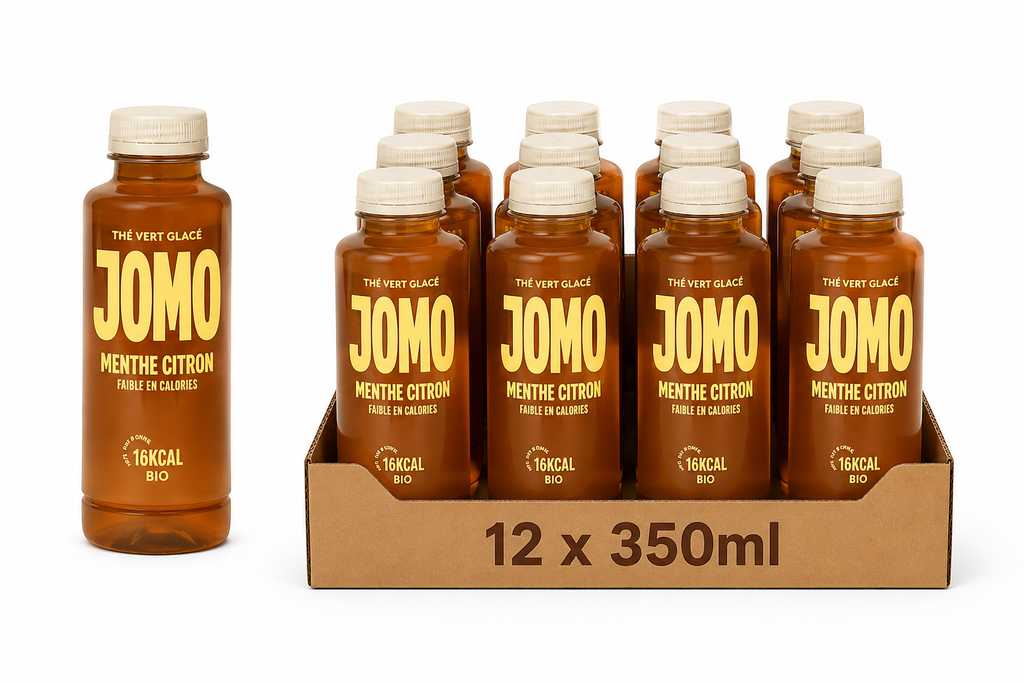 JOMO Thé vert glacé menthe citron pack de 12x35cl