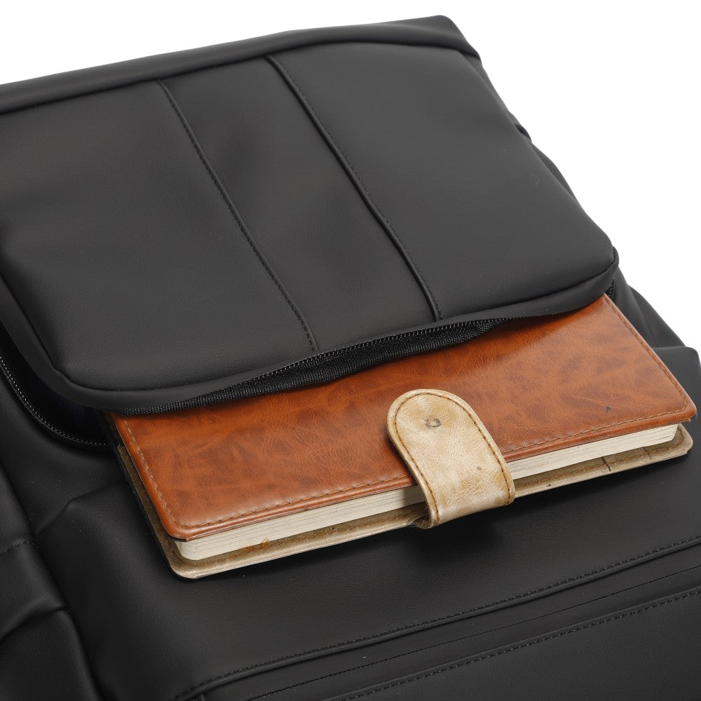 Sac à dos ordinateur portable 15,6 pouces à rabat supérieur déperlant grande capacité sac à dos multi-poches pour voyage trajet quotidien