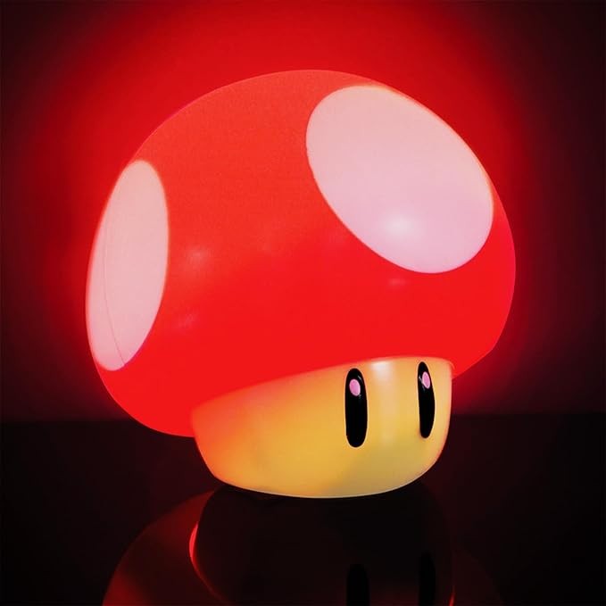 Super Mario Lampe Champignon avec Son - sous Licence Officielle - 12 cm - à Piles