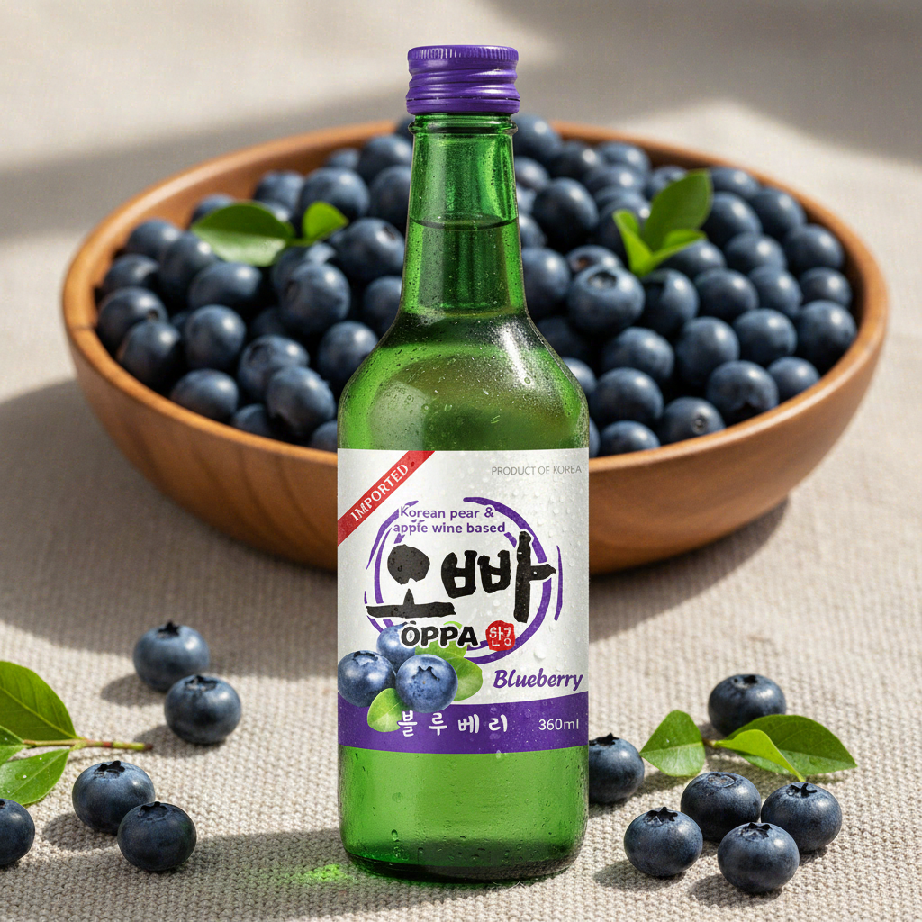 OPPA Soju à la myrtille 12 % 20 x 360 ml