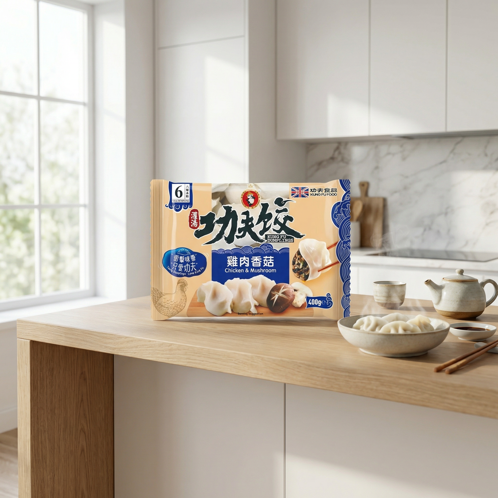 KUNG FU Raviolis au poulet & champignons - 400 g