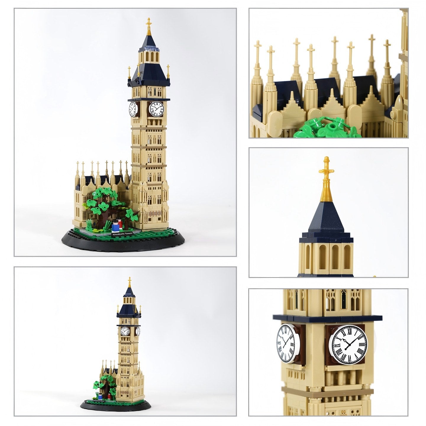 WANGE Kit de briques de construction Tour Elizabeth, Londres, Royaume-Uni pour constructeurs amateurs
