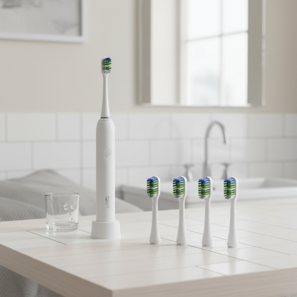 Haepi : 4 têtes de brosse pour brosse à dents électrique à ultrasons, compatibles avec Haepi Julia