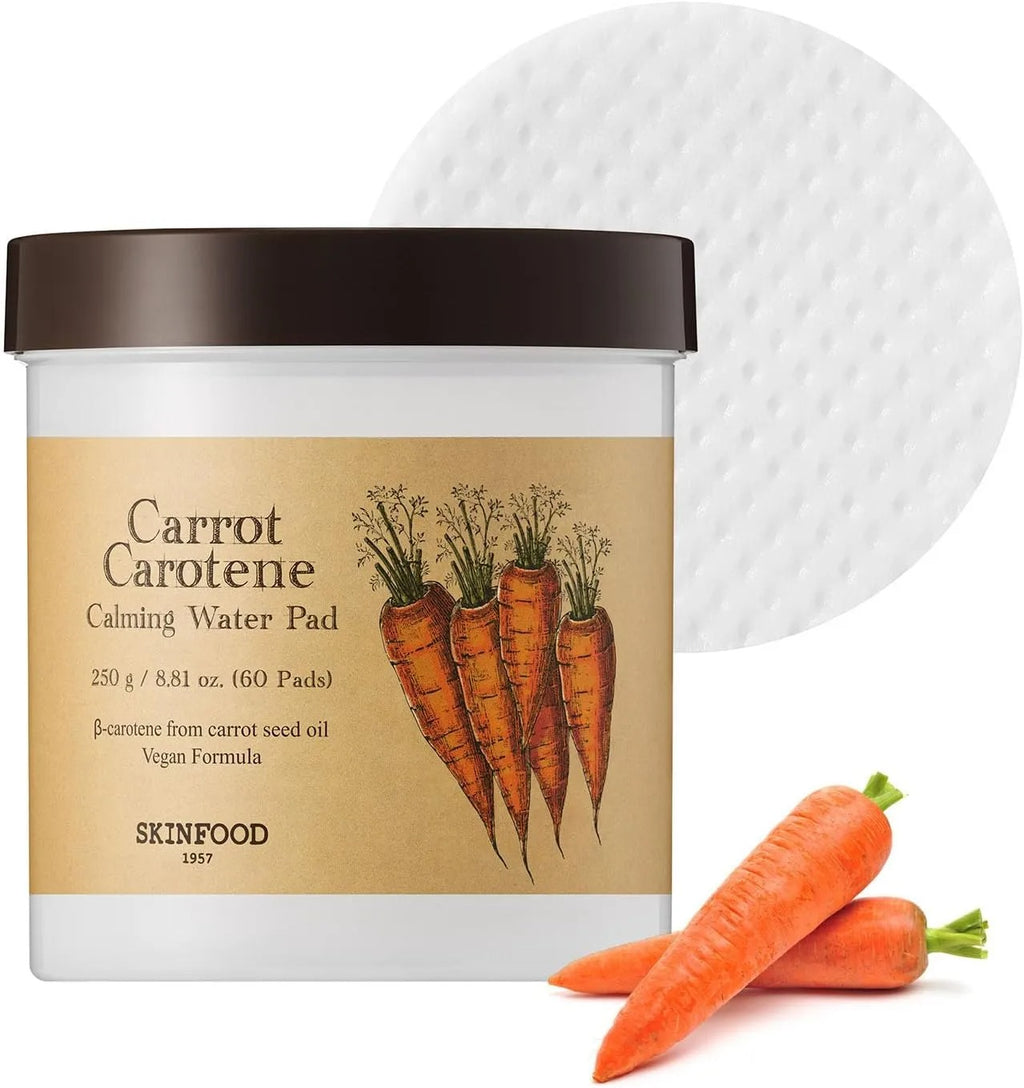 SKINFOOD Disques d'Eau Apaisants Carotte Carotène (Disques Toniques Apaisants) 250 g (60 Disques)